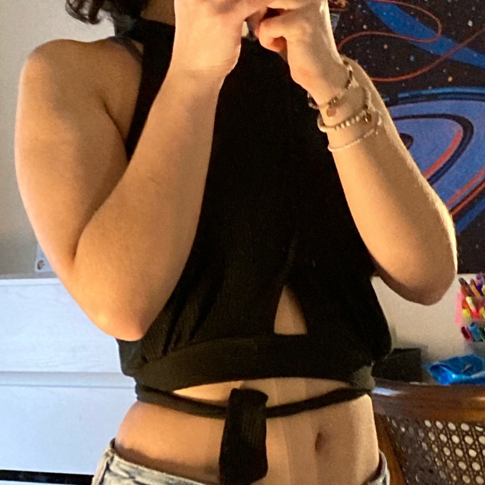 wrap halter top